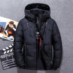Meeste uus talvine soe valge pardi paks sulejope Veste v&auml;lir&otilde;ivad meeste lumeparka kapuutsiga jope mantel 5XL 9 v&auml;rvi M must