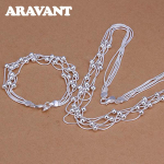 925 h&otilde;bedane sileda helmega kaelakee k&auml;ev&otilde;ru komplekt naiste moeehtetele