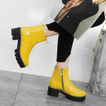 (SU)Naiste paksu kontsaga saapad, t&auml;isnahast &uuml;ksikud saapad vabaaja lumekingad 39 must