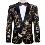 Meeste moedisain, suur lilleline bleiser, kost&uuml;&uuml;m jakk meestele, pidulik pidu, pulm, stiilne smoking 2XL