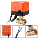 DN15/DN20/DN25 elektriline mootoriga keermega kuulventiil messingist AC 220 V 2-suunaline 3-juhtmeline 1,6 Mpa koos ajamiga vee, &otilde;li ja gaasi jaoks DN15