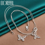 Snake Chain Butterfly Kaelakee Romantiline kingitus H&otilde;bedase v&auml;rviga Moeehted 45cm