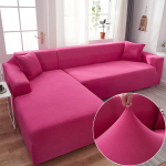 Universaalne diivanikomplekt igaks aastaajaks, k&otilde;ikeh&otilde;lmav L-kujuline kate, universaalne diivanipatjade komplekt, t&auml;iskomplekt, t&auml;iskate, riidest diivanikate 90-140cm pink