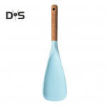 K&uuml;psetusspaatliga kuumakindel puidust k&auml;epidemega silikoonist keedulusikas Mittenakkuvad k&ouml;&ouml;gitarbed koduk&ouml;&ouml;gi jaoks sinine