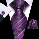 Hi-Tie meeste siidist kaelalipsu komplekt Triibuline Paisley Solid Lips Tasku kandilised mansetin&ouml;&ouml;bid N-3474