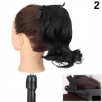 Miss Wig s&uuml;nteetiline l&uuml;hike laineline lindiklamber hobusesabas naistele, must hobusesaba pikendav juuksejuuk 30cm