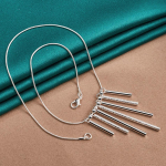 URMYLADY 925 Sterling Silver Silver Matte Samba kaelakee Naistele Pulmapeo Moe Ehted 50cm