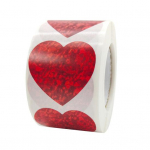 1 rull s&uuml;damekujulised kleebised Romantiline pitseeritud kunstpaberist s&otilde;brap&auml;evakleebis kingituseks punane