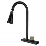 Juga kraanikauss K&ouml;&ouml;gisegisti Kuum K&uuml;lm Mikser Valamu Valamu Mitu Vee v&auml;ljalaskeava P&ouml;&ouml;rlemine Lendav Vihmakraan &Uuml;ks auk Must Hall must