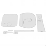 7 tk Nahast &scaron;abloonid Mustrid Kotimallid K&auml;ekott Tee lapikujuline mallijoonlaud isetegemise jaoks Clear Acrylic