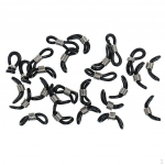 25 tk libisemisvastane kummist otste hoidik konnektori hoidik prillide kett must