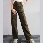 Mood Oversize Cargo p&uuml;ksid Naiste vabaaja dressip&uuml;ksid Naiste vabad Pantalon p&uuml;ksid kottis p&uuml;ksid S armee roheline v&auml;rv