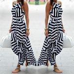 Naiste seksikas suvine Boho Maxi pikk &otilde;htune peokleit p&auml;ikesekleit L must