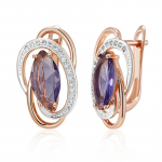 T&auml;ielikult sillutatud tsirkoonist kullast h&otilde;bedast v&auml;rvi lillad &otilde;&otilde;nsad k&otilde;rvar&otilde;ngad naistele, mis sobivad ehetega vintage k&otilde;rvar&otilde;ngad lilla