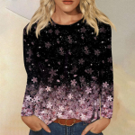 Naiste mood vabaaja pikkade varrukatega, &uuml;mara kaelusega pullover top pluus L must