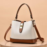 Naiste k&auml;ekott Moodne Crossbody &otilde;lakott, suur mahutavus naiste k&auml;eshoitava &auml;mbrikotiga 22*10*17cm valge