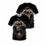 Suvine Vintage Skull 3D Prinditud Meeste T-s&auml;rgid Mood vabaaja O-kaelusega l&uuml;hikeste varrukatega Spordir&otilde;ivad Lahedad t&auml;navar&otilde;ivad Suurem&otilde;&otilde;tmelised topid S