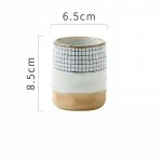 Jaapani stiilis keraamiline supitass K&auml;sitsi maalitud v&otilde;remustriga teetassid Loomingulised retro veinitopsid Kontori joogin&otilde;ud