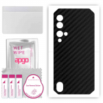 apgo Protective Skin Sticker for the back compatible with Blackview BV9900, Wrap Film, Foil, Vinyl - Pattern Carbon Black