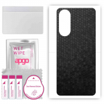 apgo Protective Skin Sticker for the back compatible with Huawei Nova 8 SE Huoliban, Wrap Film, Foil, Vinyl - Pattern Black Honeycomb