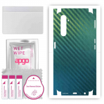 apgo Protective Skin Sticker for the back+sides compatible with Realme 6 Pro, Full Wrap Film, Foil, Vinyl - Pattern Carbon Chameleon CAKA1