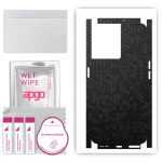 apgo Protective Skin Sticker for the back+sides compatible with OnePlus 10R 5G, Full Wrap Film, Foil, Vinyl - Pattern Black Honeycomb