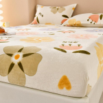 Talvine soe voodilina Stars Pinted flanellist fliisist voodilina kaheinimesevoodile Queen/king-size k&otilde;ikeh&otilde;lmav madratsikate 180 90x200x25cm 1pc