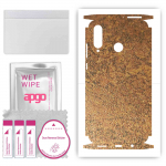 apgo Protective Skin Sticker for the back+sides compatible with Huawei P30 lite New Edition, Full Wrap Film, Foil, Vinyl - Pattern Rusty Copper