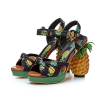 Krazing Pot Peep Toe Tr&uuml;kitud Kangas Kummaline Stiil K&otilde;rged Kontsad Suvekingad Suurus 43 Naiste Luksuslik Platvormsandaalid 34 must