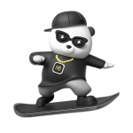 Libisev multikas karu rula kujuke auto ornament loomakuju skulptuur mudel nukk m&auml;nguasi auto sisekujundus s&uuml;nnip&auml;eva j&otilde;ulukink must