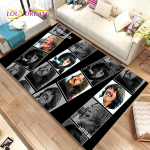3D B-Beatlesi rokkb&auml;ndi ala vaip, vaipvaip kodu elutuppa, laste magamistoa diivani uksemati sisekujundus, lapsed m&auml;ngivad libisemiskindlat p&otilde;randamatti 80x120cm(31x47in)