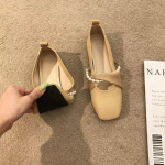 Naiste Mary Jane'i kingad Kerged balleti kingad, kandilised varbad, pahkluu rihm, mugavad kleitjalatsid, libisemisvastased naiste jalan&otilde;ud 35 khaki