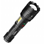 50 W XHP160 LED+COB valge/punane valgus v&auml;litingimustes IPX5 tugeva valgusega taskulamp USB-C laadimisalumiiniumisulamist k&uuml;lgtuledega LED taskulamp Without battery-30W