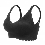 Suures suuruses rinnahoidja naistele Seksikad rinnahoidjad, pehmed hingavad &otilde;mblusteta rinnahoidjad, juhtmevabad suured aluspesu naiste pesu M-6XL M must