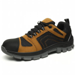 Turvajalatsid Meeste terasest varbaga mood kulumiskindlad purunemiskindlad Torkekindlad Protect Pierce h&auml;vimatud t&ouml;&ouml;jalatsid 40 pruun