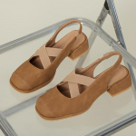 Kinnise varbaga sandaalid Mood naiste kingad Naiste kleit Kingad Keskmise kontsa kandiline peaga pulmapeo sandaalid vabaajajalatsid 2024 suvi 35 khaki