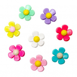 8 tk v&auml;rviline lilleaugukoti amulett Kerge korduvkasutatav rannakott K&auml;ekott Hole Kummist lillekaunistus DIY Hole Bag Aksessuaarid Little Flower