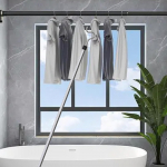 Libisemisvastane riidenagi konks, teleskoopne k&otilde;rge k&auml;epideme riidepuu 129 cm