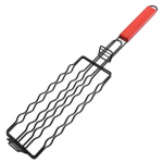 Puidust k&auml;epidemega &otilde;&otilde;nsa disainiga grillpuur korduvkasutatav v&auml;lik&auml;mping, vorst, liha, juurvilja, grilliv&otilde;rk