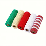 5 tk Deco v&otilde;rk 10 tolli X 30 jalga Decor v&otilde;rklint metallilise fooliumiga Deco v&otilde;rgusilma p&auml;rja tarvikud lint v&otilde;rgurull