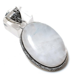 Rainbow Moonstone Gemstone Handmade 925 Sterling Silver Pendant 2.29 q0d08