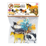 World Distribution World of Nature Livestock G Animal Figure 7p, 1 komplekt, populaarsed m&auml;nguasjad Koreas beige