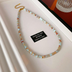 Looduslikust kivist kaelakee magus dopamiinp&auml;rl Barokne kaelakee lihtne rangluukett moodne temperament aksessuaar