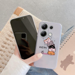 Armas kassi mustriga pehmest silikoonist &uuml;mbris Samsung A55 A35 M35 Xiaomi Redmi Note 13 Pro iPhone Huawei Honor Realme kaamera kaitsev p&otilde;rutuskindel kate Samsung Galaxy S9 Plus