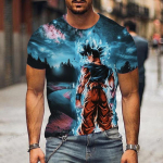 2024 Dragon Ball Z &Uuml;lem&otilde;&otilde;duline Meeste T-s&auml;rk Meeste T-s&auml;rk Trend Goku Laste Vegeta R&otilde;ivad L&uuml;hikeste varrukatega XL