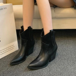 Klassikalised Western Saapad Naistele Veisenahast Suede Terava Ninaga Kiilkontsaga Pahkluusaapad Lihtsad Mugavad Cowboy Saapad Naistele 35 brown