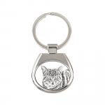 Manx Cat - keychain with a cat, keychain with a print, personalized pendant from the Art-Dog brand