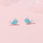 Whale Stud K&otilde;rvar&otilde;ngad Naiste Niche Design Sense Suvised K&otilde;rvar&otilde;ngad V&auml;ikesed, V&auml;rsked ja Lihtsad