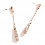 1paar isiksuslikud k&otilde;rvar&otilde;ngad, naiste mood ja elegantsed pikad tilgakujulised sulamist k&otilde;rvar&otilde;ngad, roosad kullast k&otilde;rvar&otilde;ngad