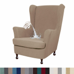 Veekindel tiibtooli kate 2-osaline veniv spandex kangast tiibtooli kate Elastse p&otilde;hjaga tugitooli kate elutoa magamistuppa W33xD36xH45inch